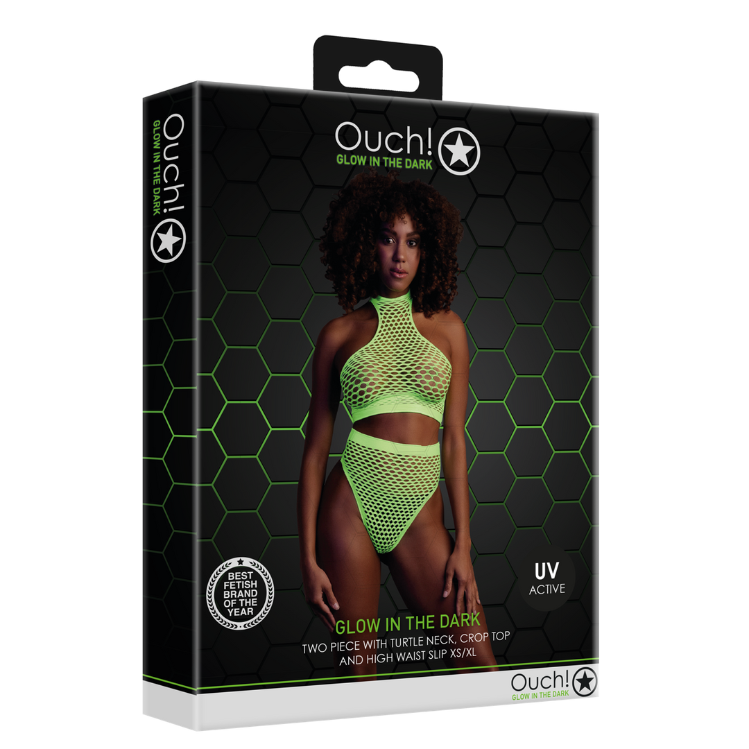 Turtle Neck and High Waist Slip - One Size - Neon Green 2