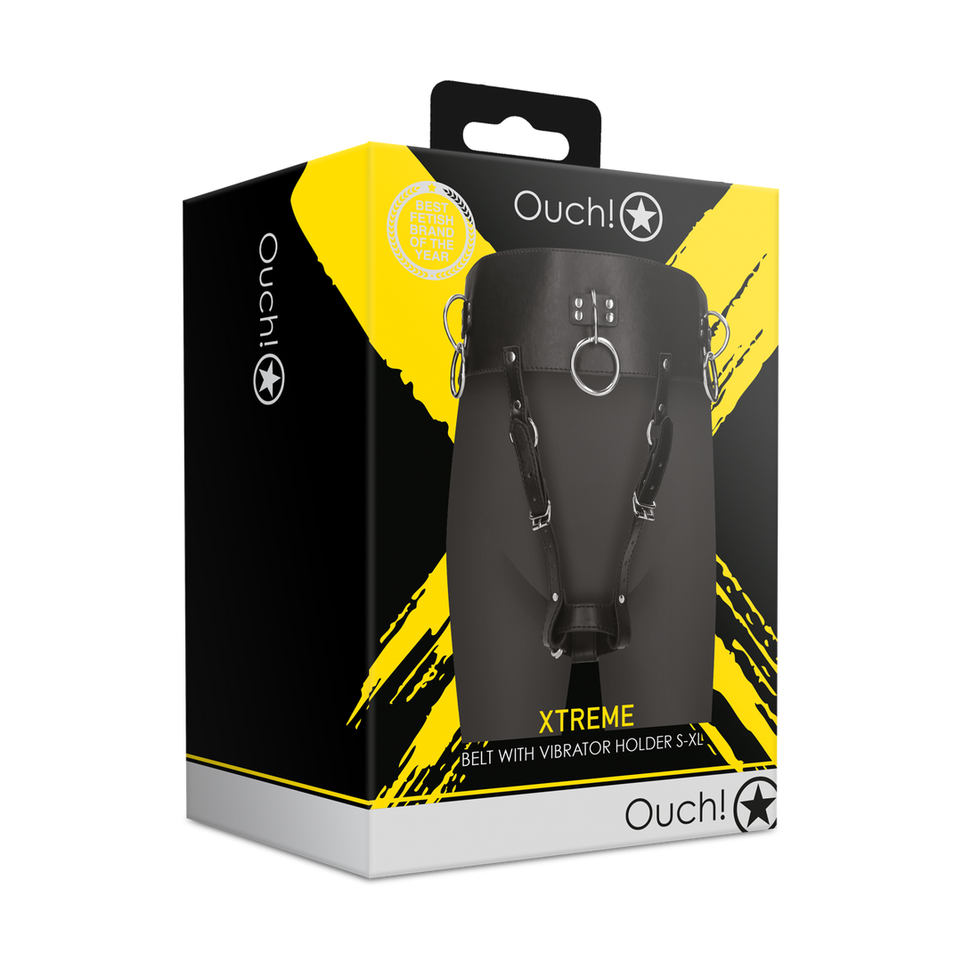 Belt with Vibrator Holder - Black 2