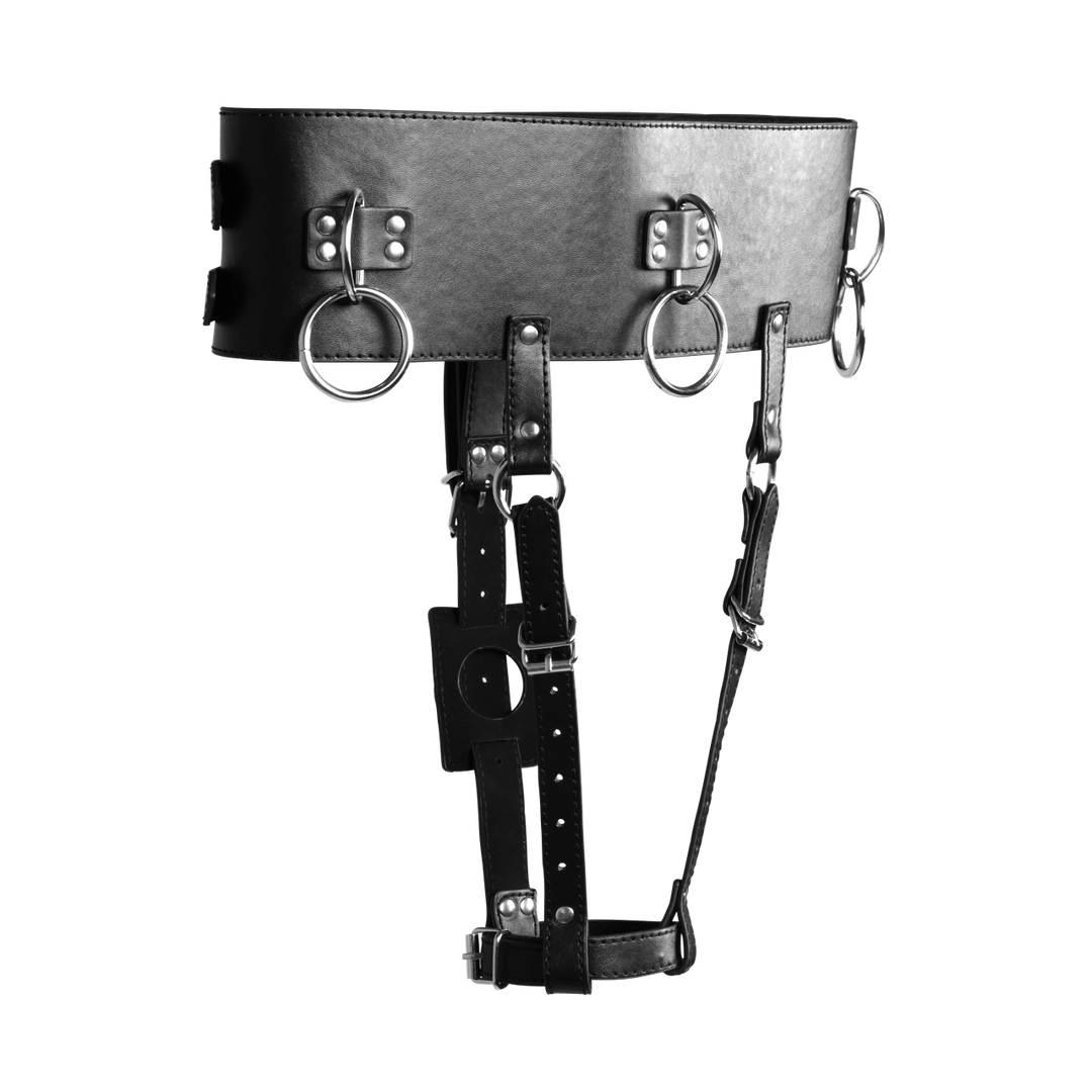 Belt with Vibrator Holder - Black 4