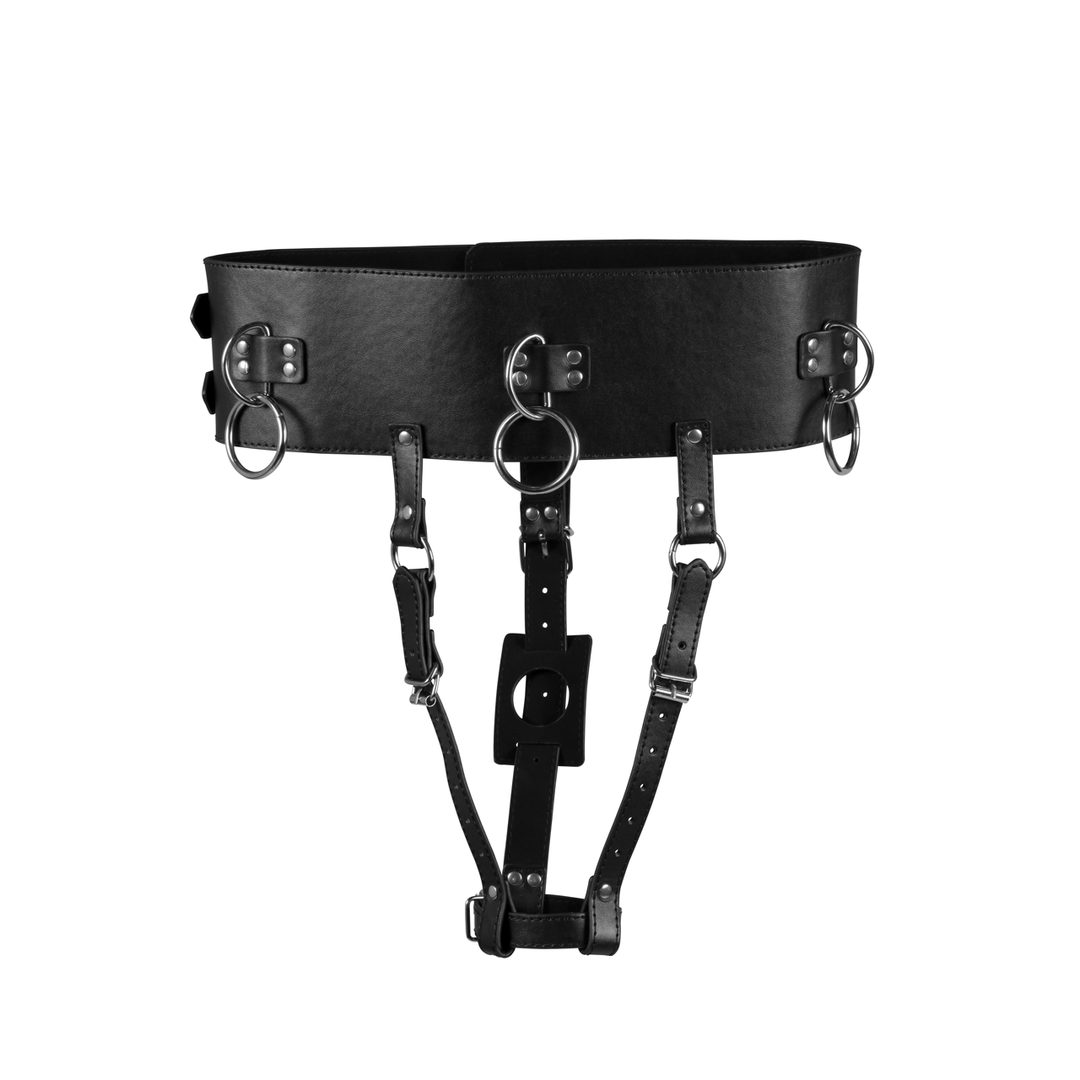 Belt with Vibrator Holder - Black 5