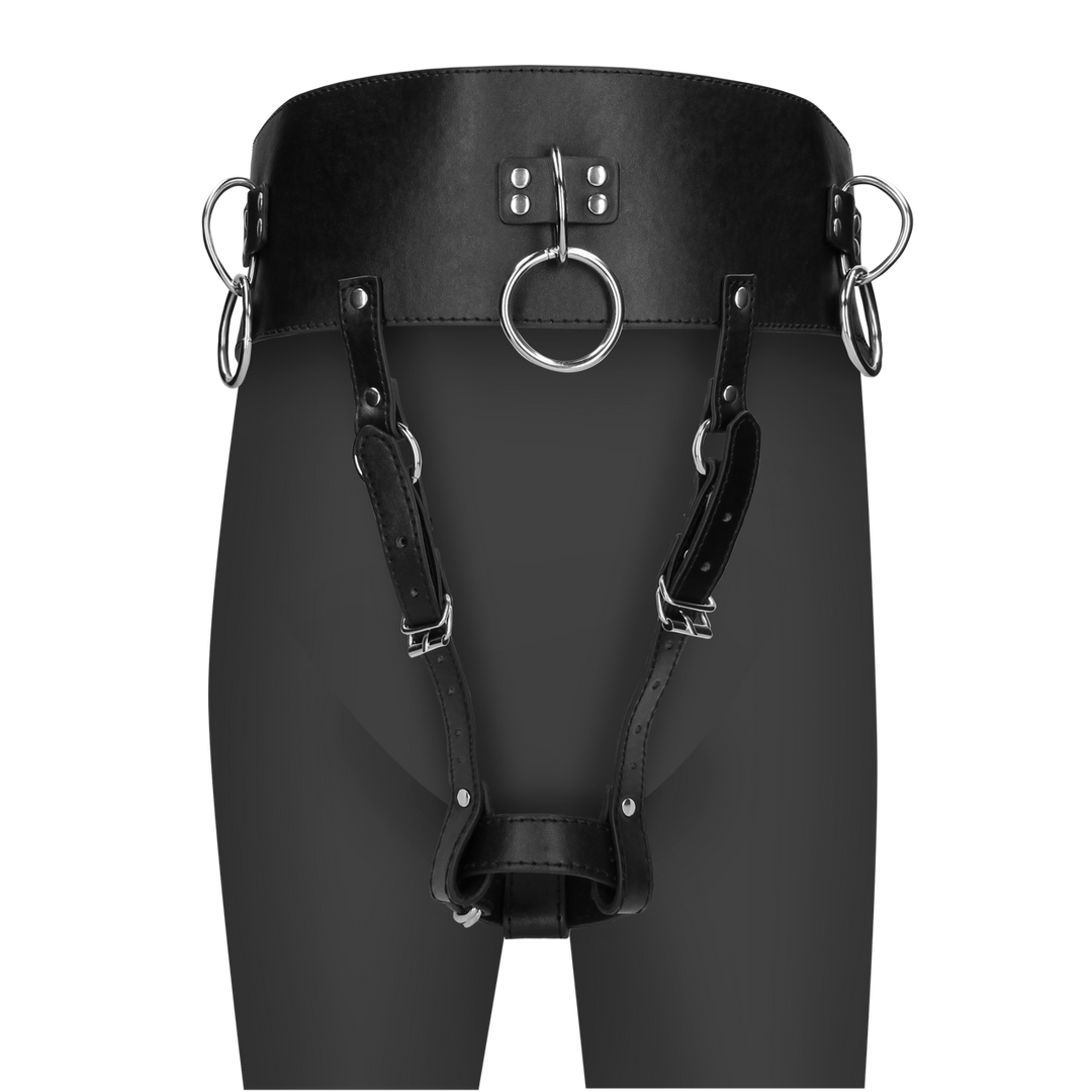 Belt with Vibrator Holder - Black 1