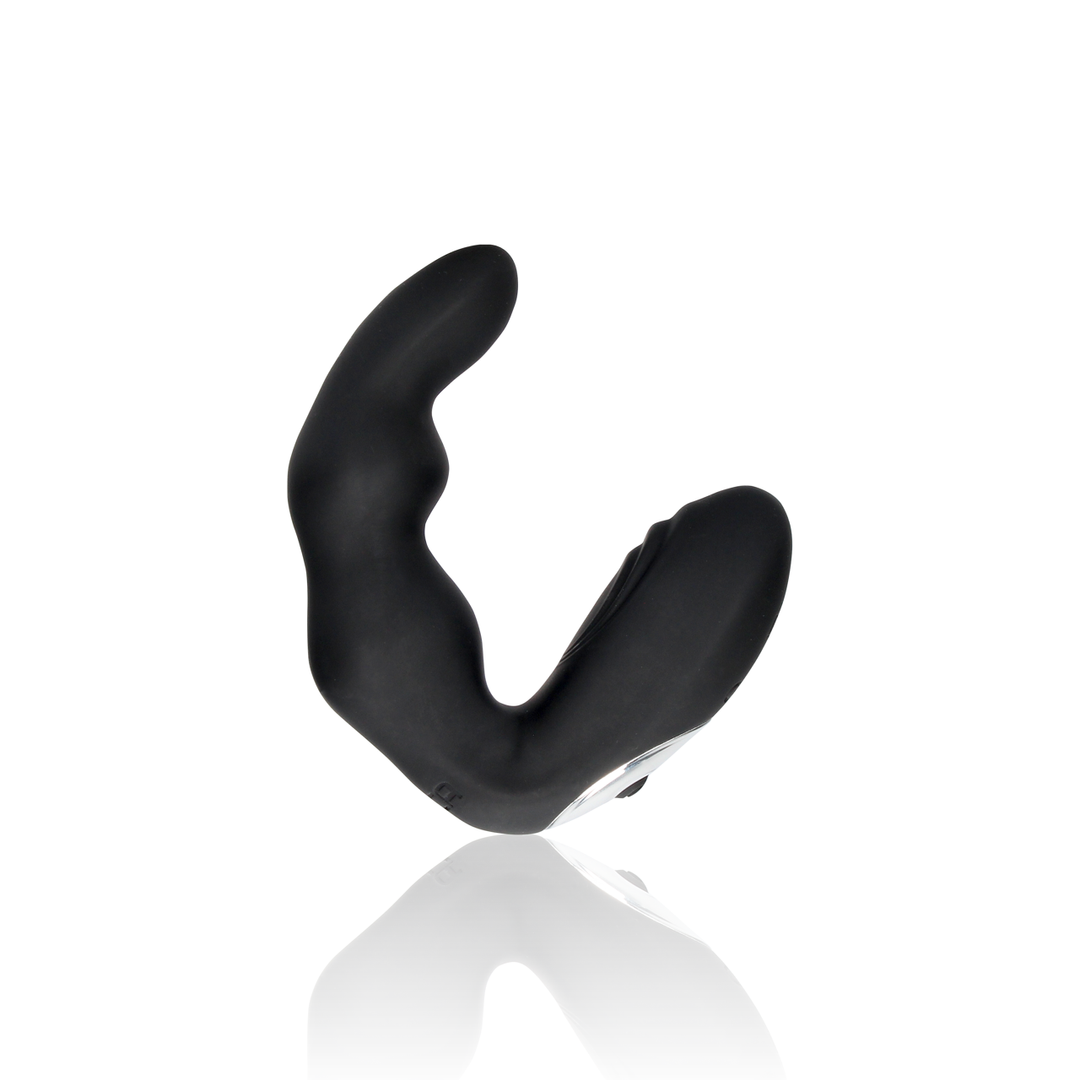 Bent Vibrating Prostate Massager with Remote Control - Black 5