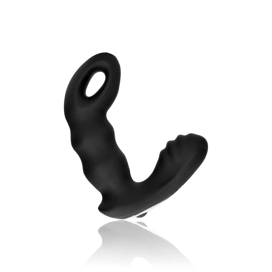 Beaded Vibrating Prostate Massager with Remote Control - Black 5
