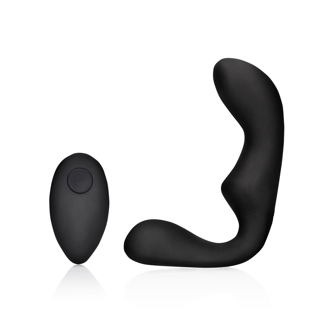 Pointed Vibrating Prostate Massager with Remote Control - Black 1