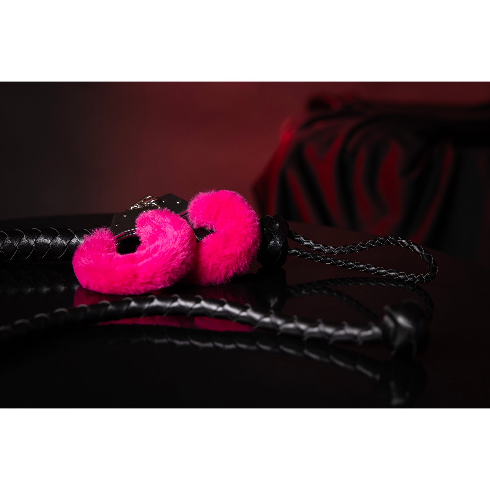 Furry Metal Hand Cuffs - Pink 6