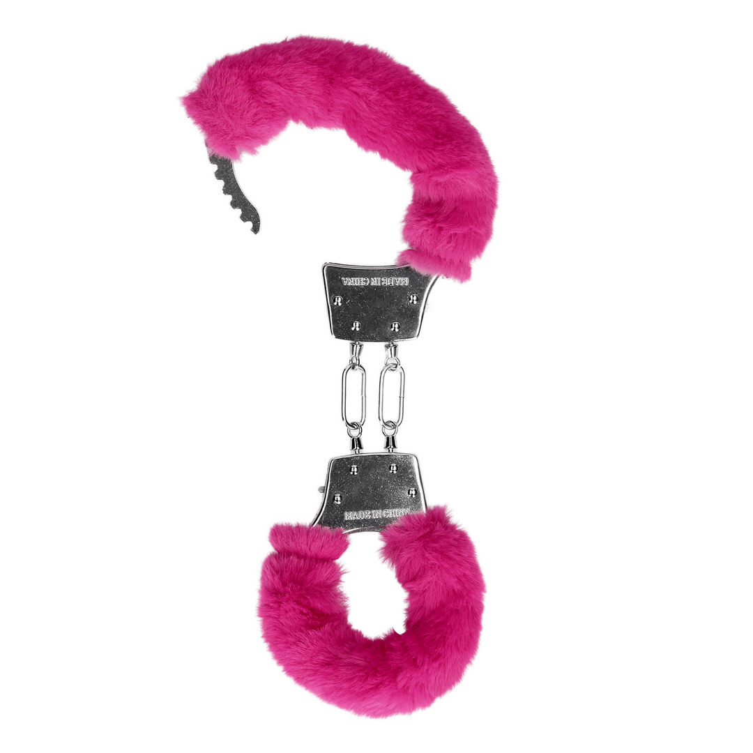Furry Metal Hand Cuffs - Pink 5