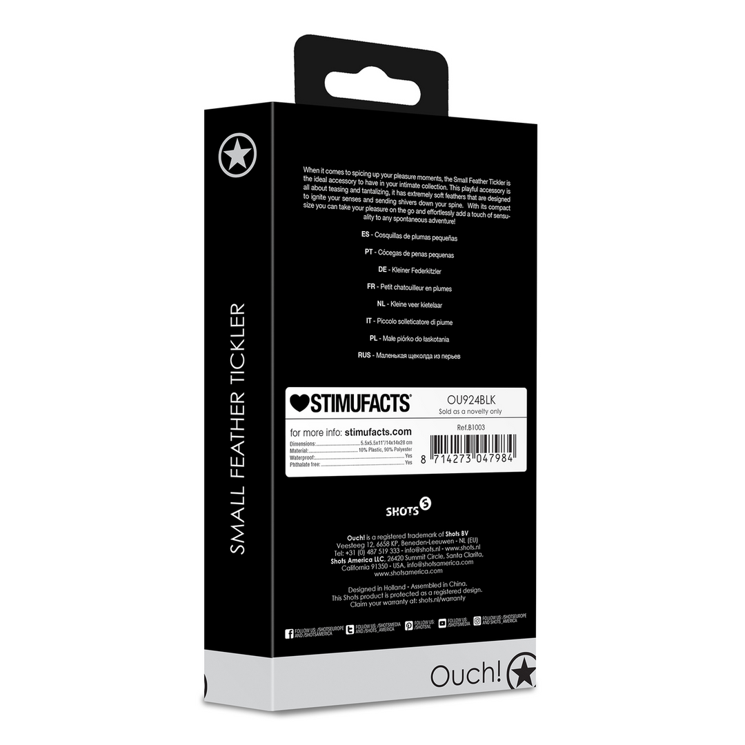 Small Feather Tickler - Black 3