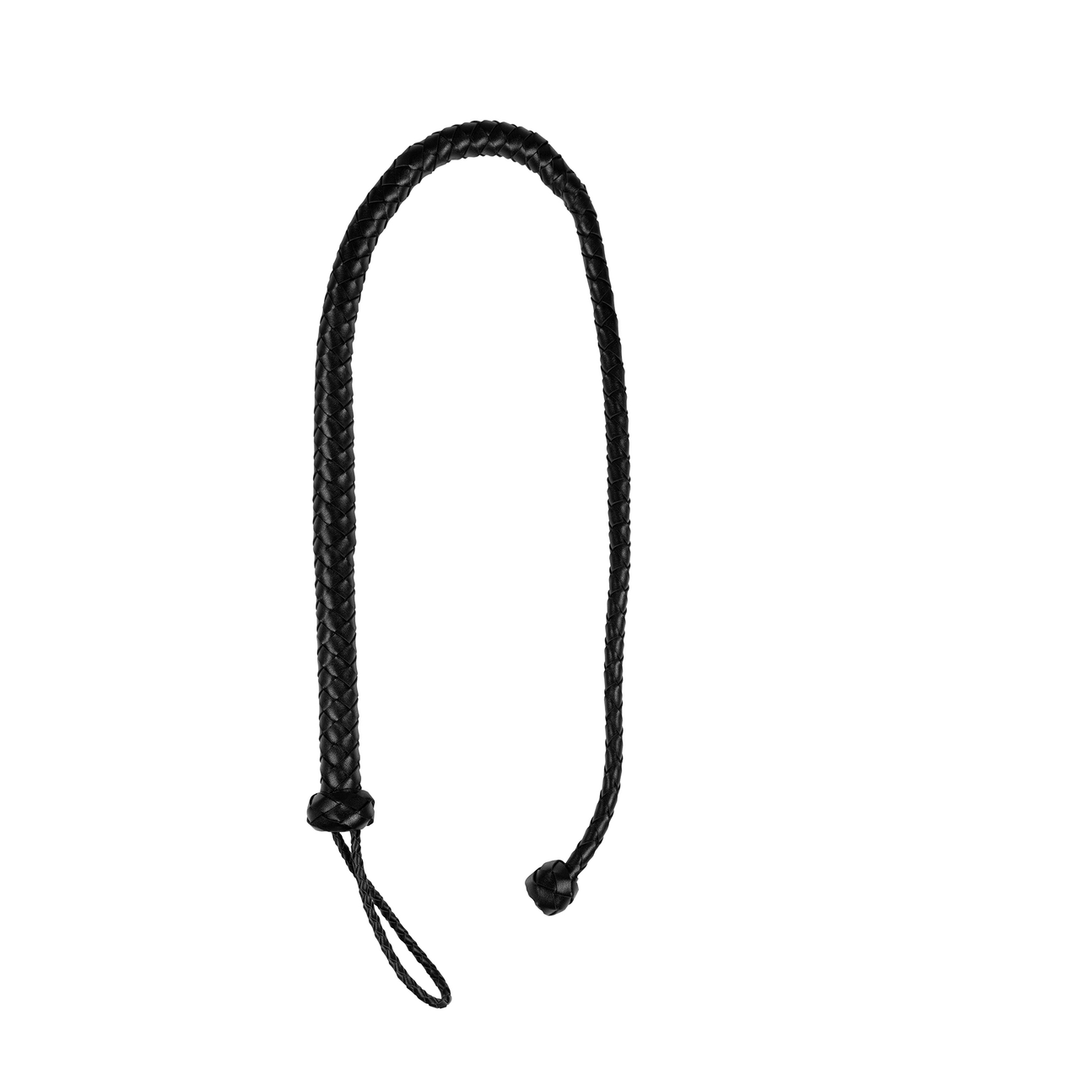 PU Leather Whip with Knot Detail - Black 3