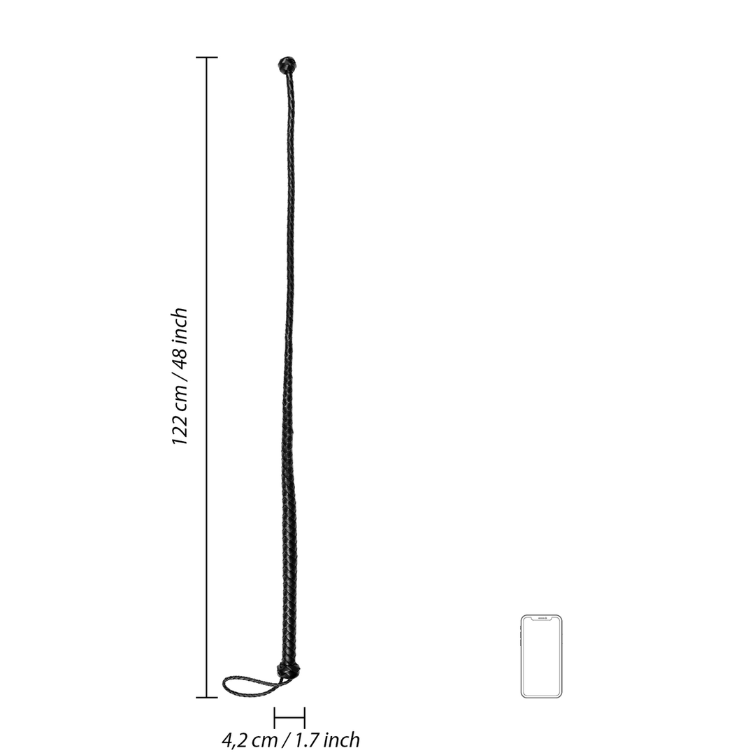 PU Leather Whip with Knot Detail - Black 6