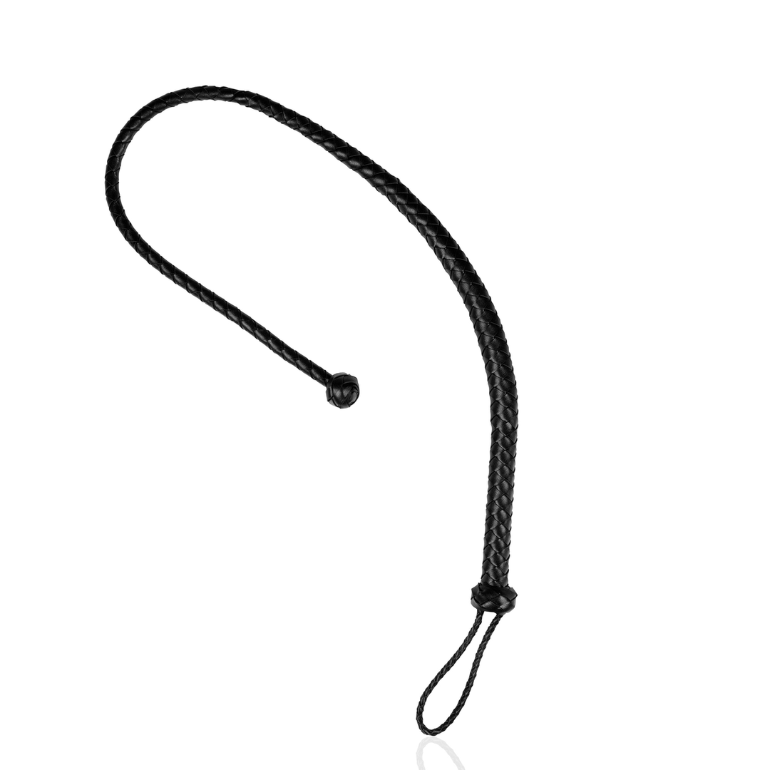 PU Leather Whip with Knot Detail - Black 1