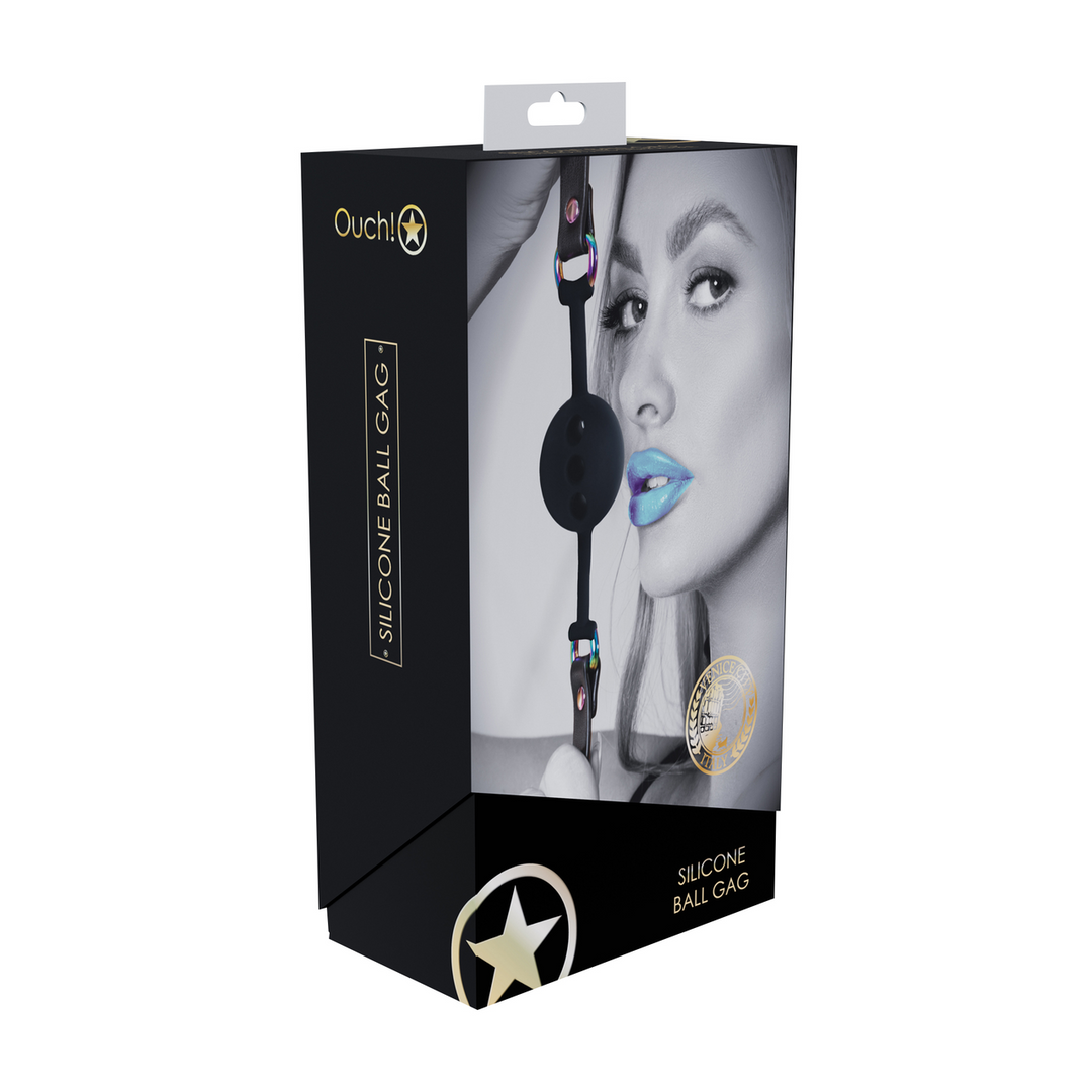 Venice Collection - Silicone Ball Gag - Black 2