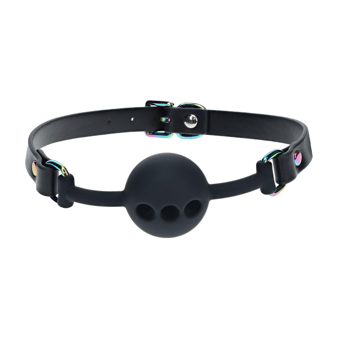 Venice Collection - Silicone Ball Gag - Black 4