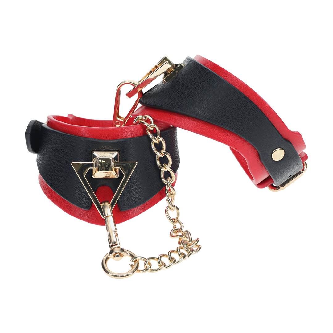 Milan Collection - Handcuffs - Black/Red 4