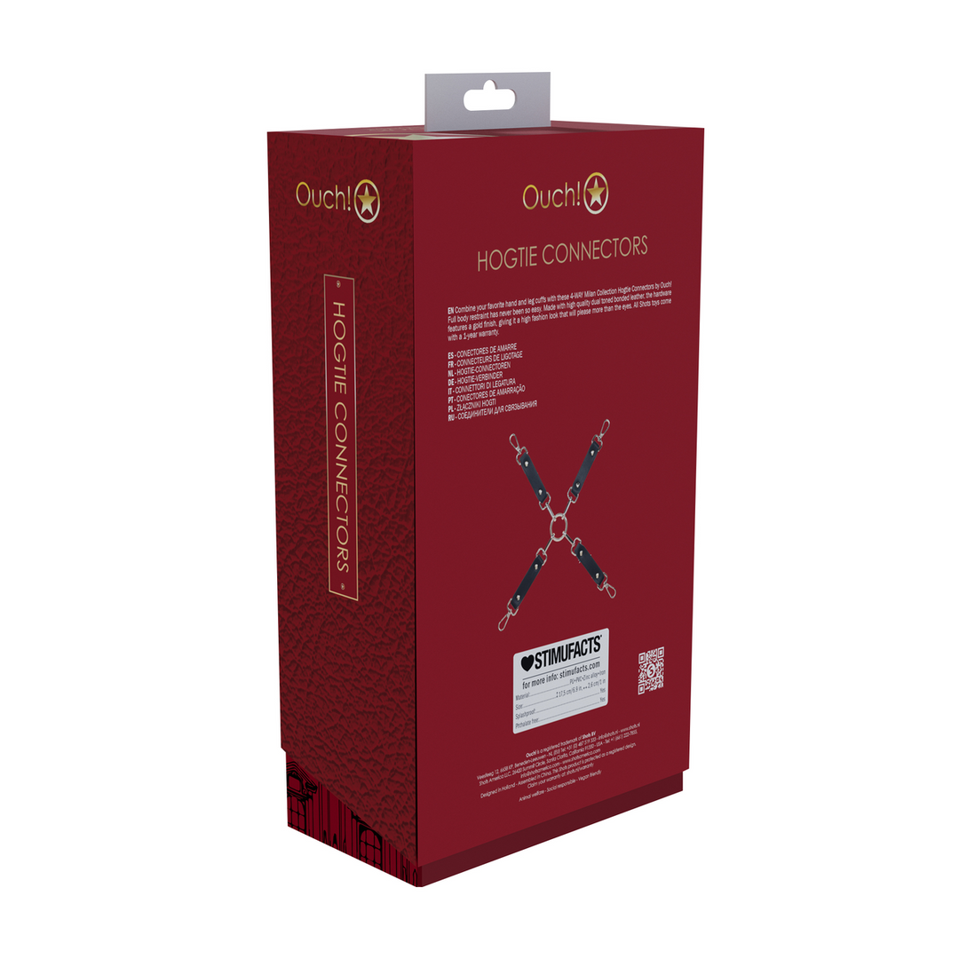Milan Collection - Hogtie Connectors - Black/Red 3