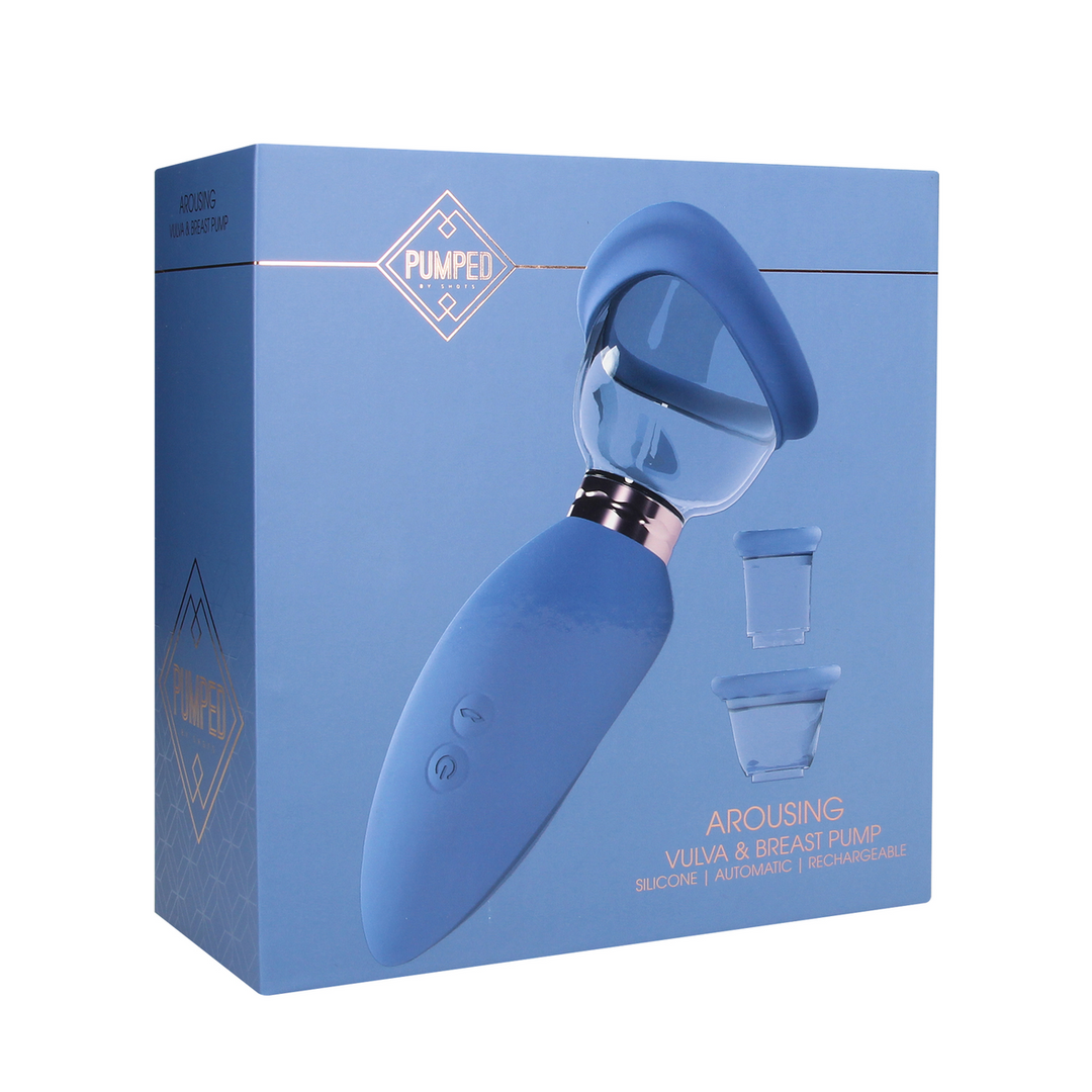 Arousing - Rechargeable Vulva and Breast Pump - Blue 2
