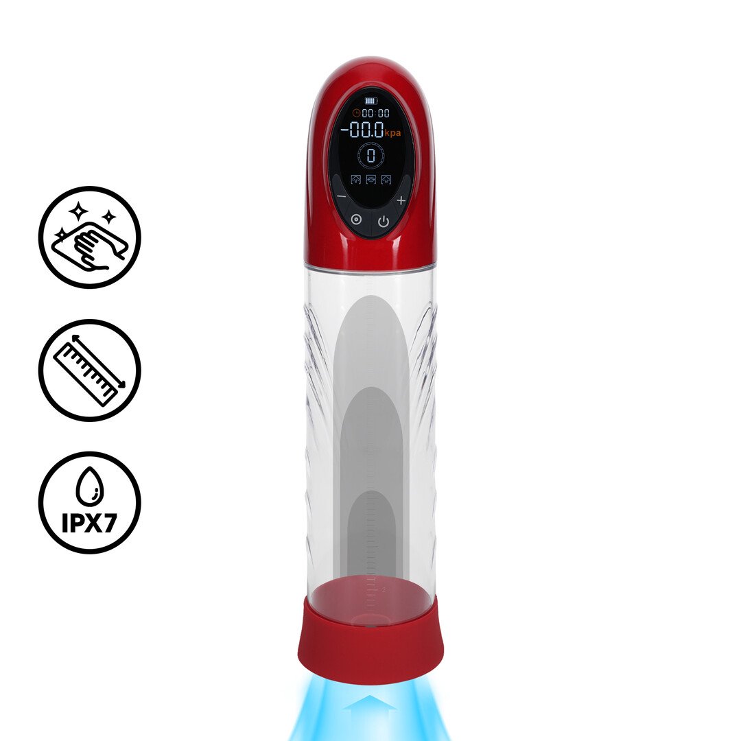 CyberPulse - Automatic Waterproof Penis Pump - Metallic Red 1