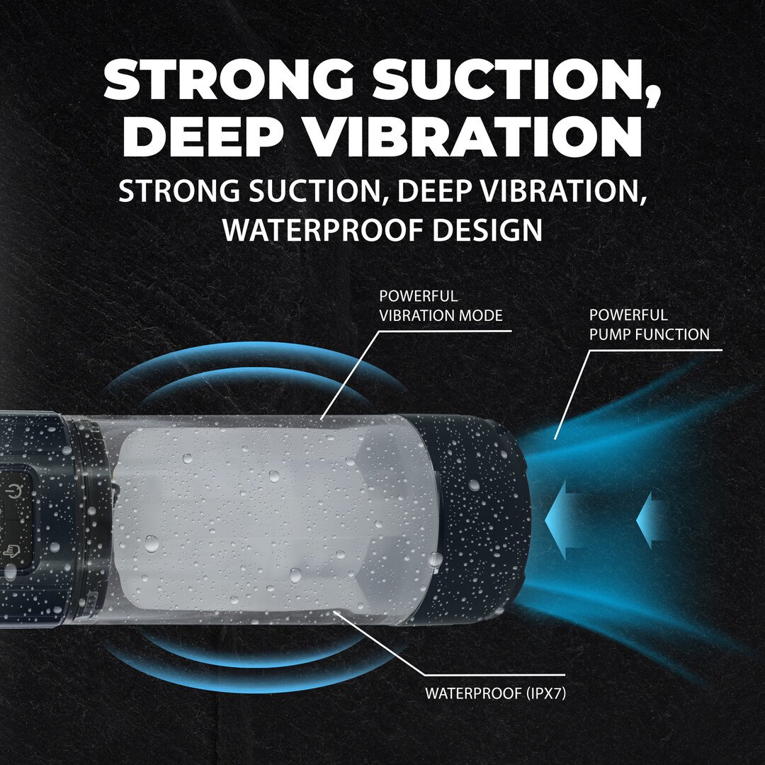 UltraLift - Automatic Waterproof Masturbator Pump - Gun Metal 4