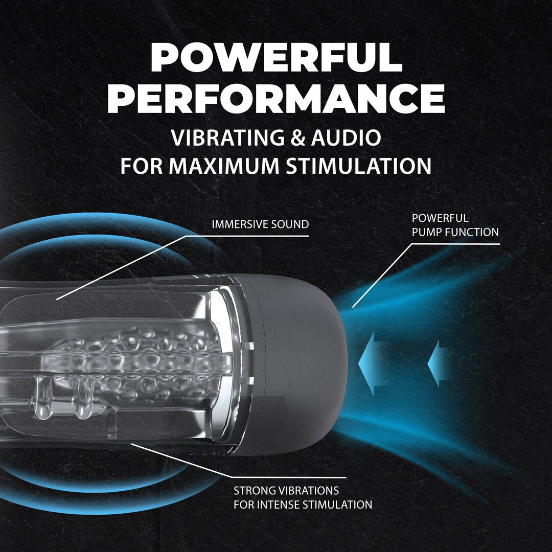 SonicPull - Suction and Vibration Masturbator Pump - Multimedia Enhanced - Gun Metal 5