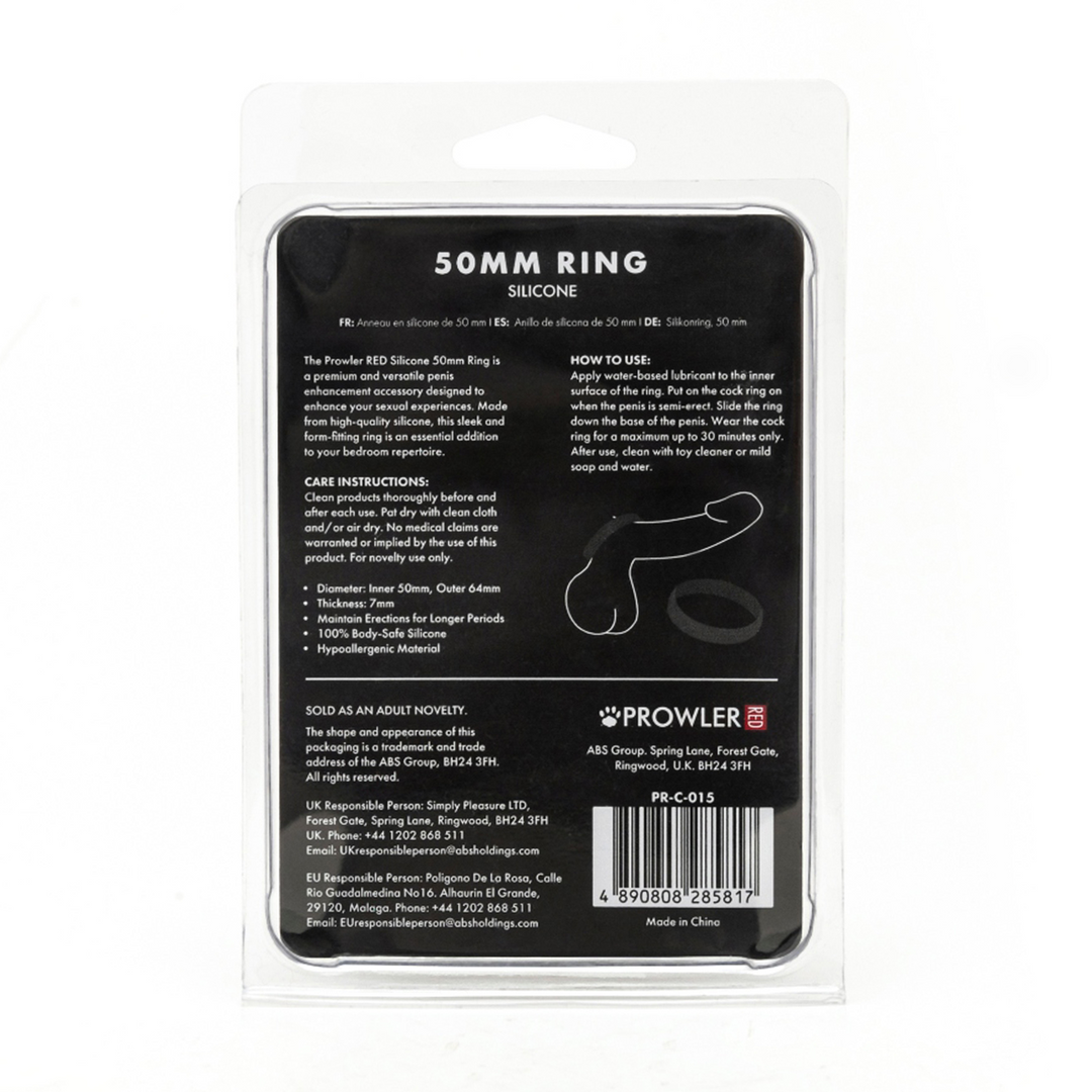 Silicone 50mm Ring - Black 3