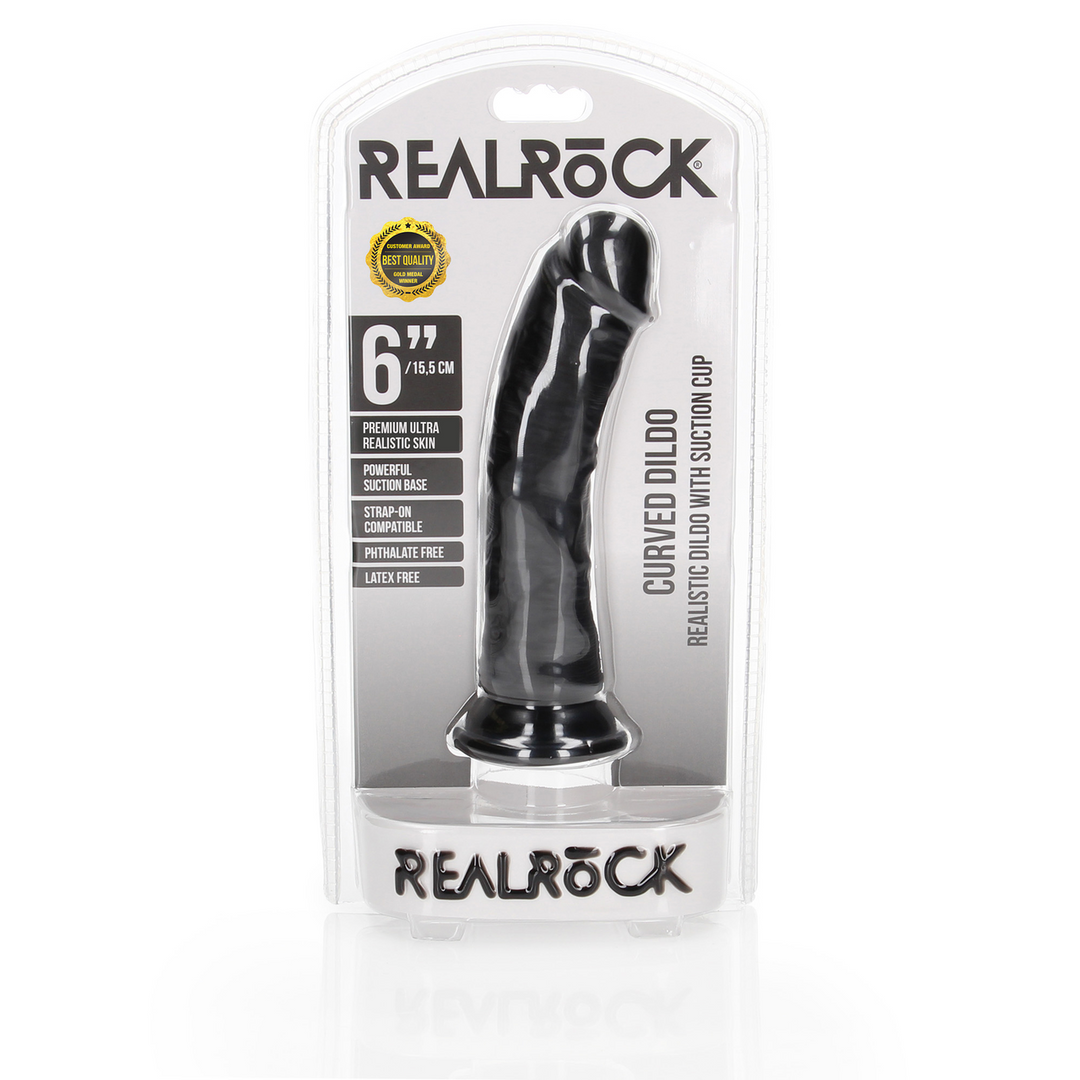 Curved Realistic Dildo with Suction Cup - 6 / 15,5 cm 2