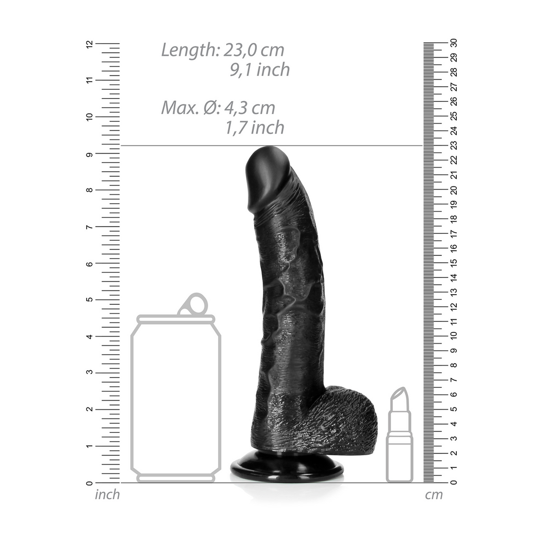 Curved Realistic Dildo with Balls and Suction Cup - 8 / 20,5 cm 6