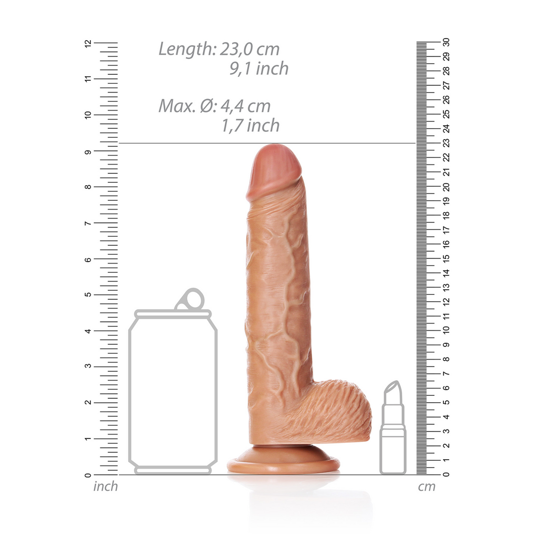 Straight Realistic Dildo with Balls and Suction Cup - 8 / 20,5 cm 6