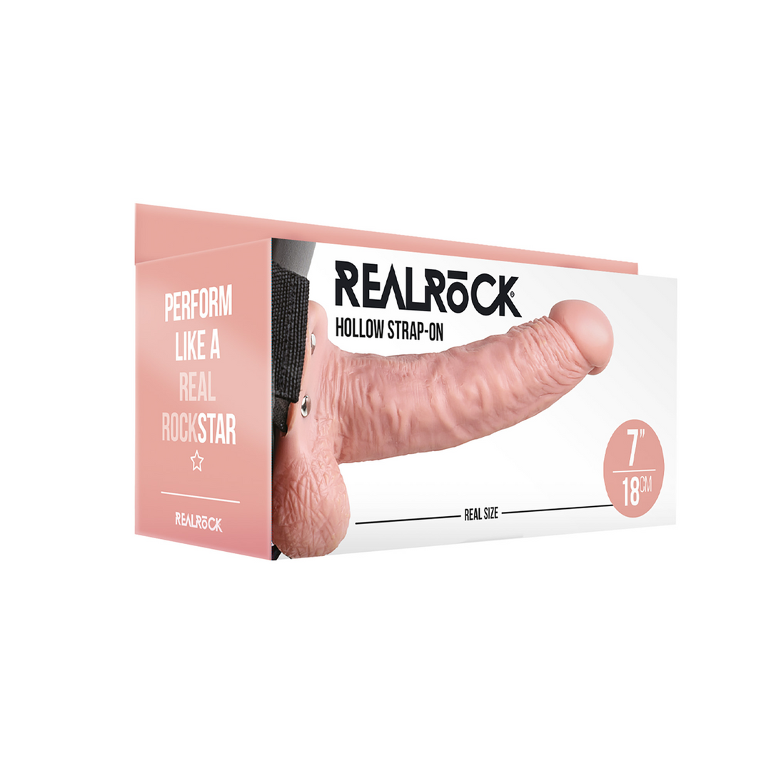 Hollow Strap-On with Balls - 7 / 18 cm 2