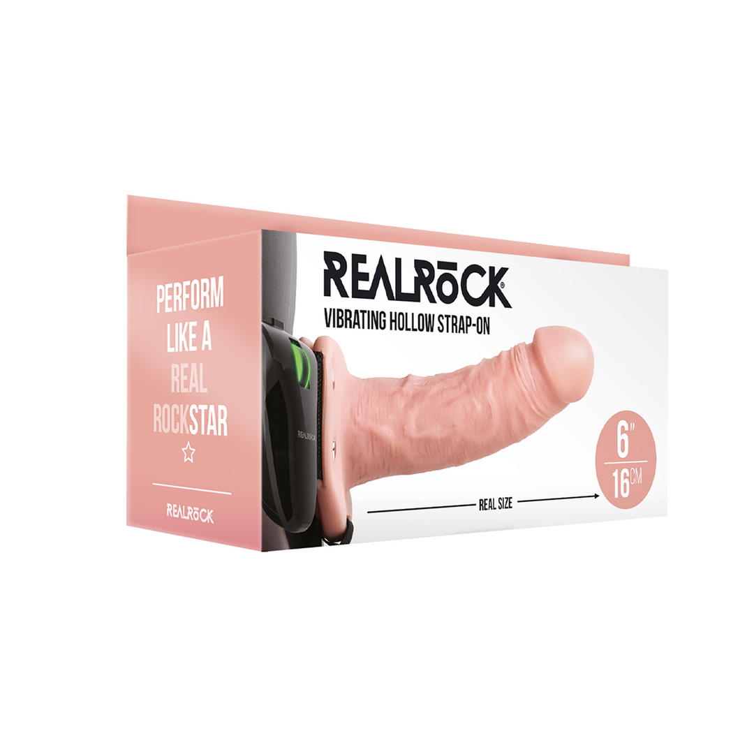 Vibrating Hollow Strap-On without Balls - 6 / 15,5 cm 2