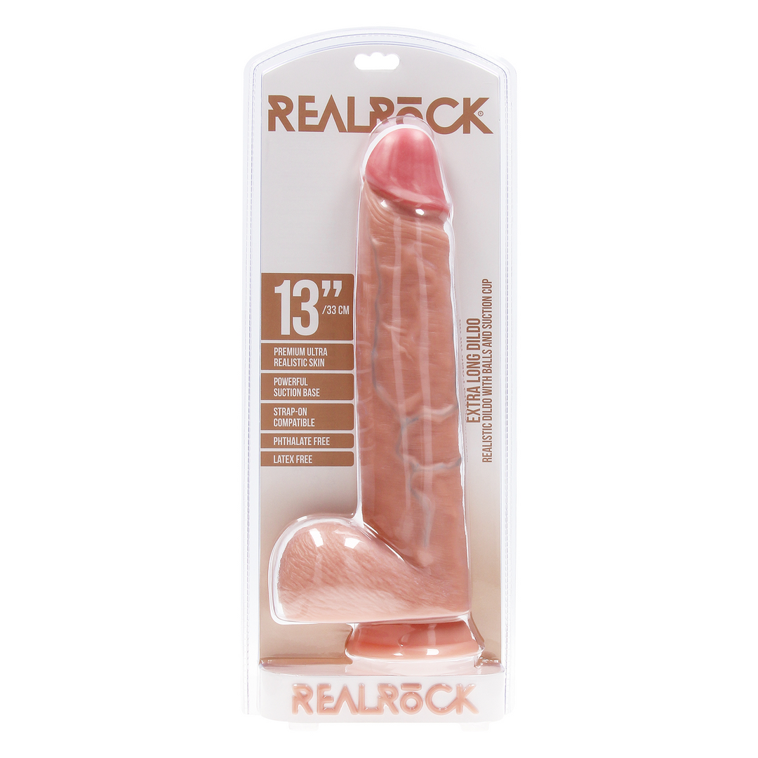 Extra Large Straight with Balls 13 / 33 cm - Flesh 2