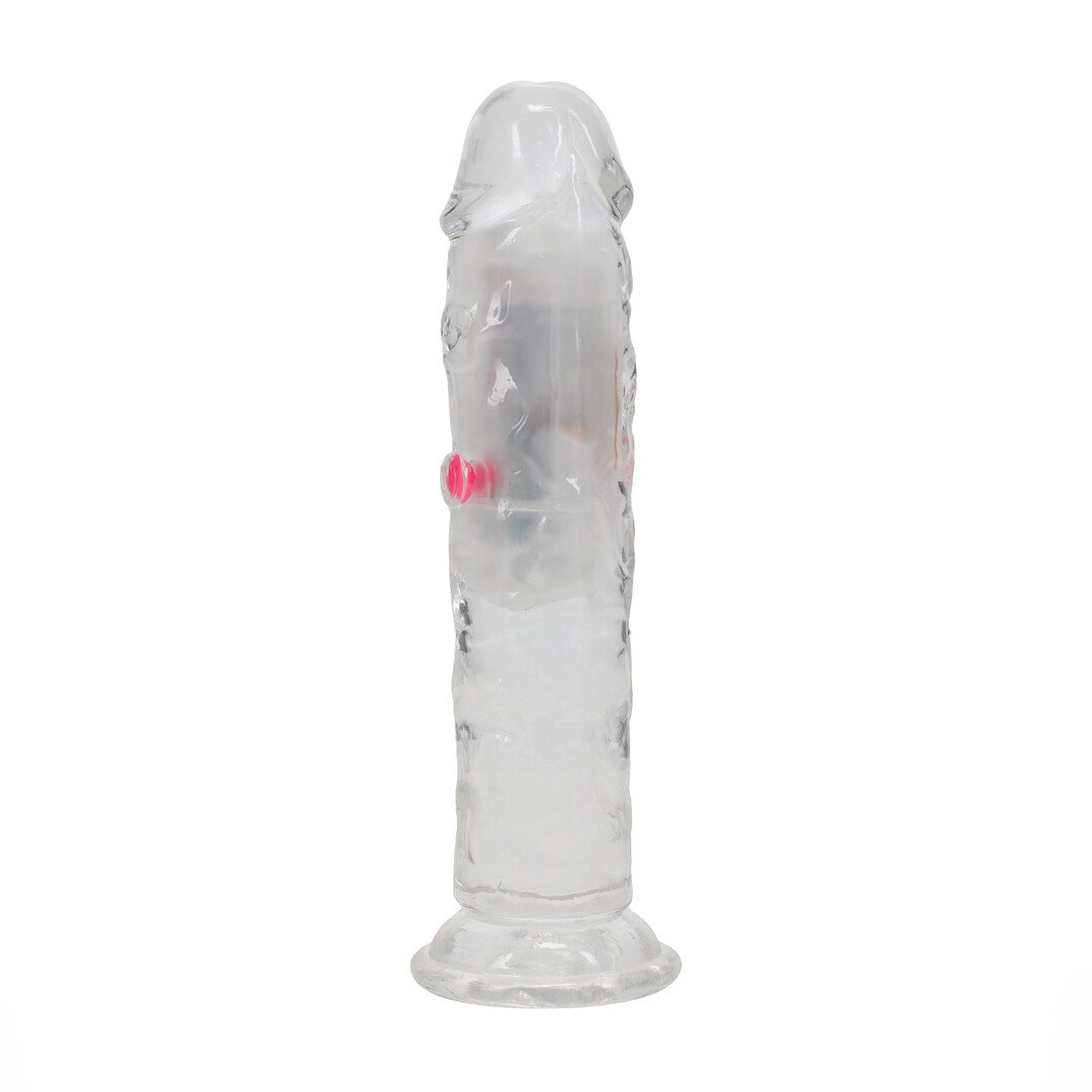 LED Vibrating Straight Cock - 6 / 15 cm - Transparent 4