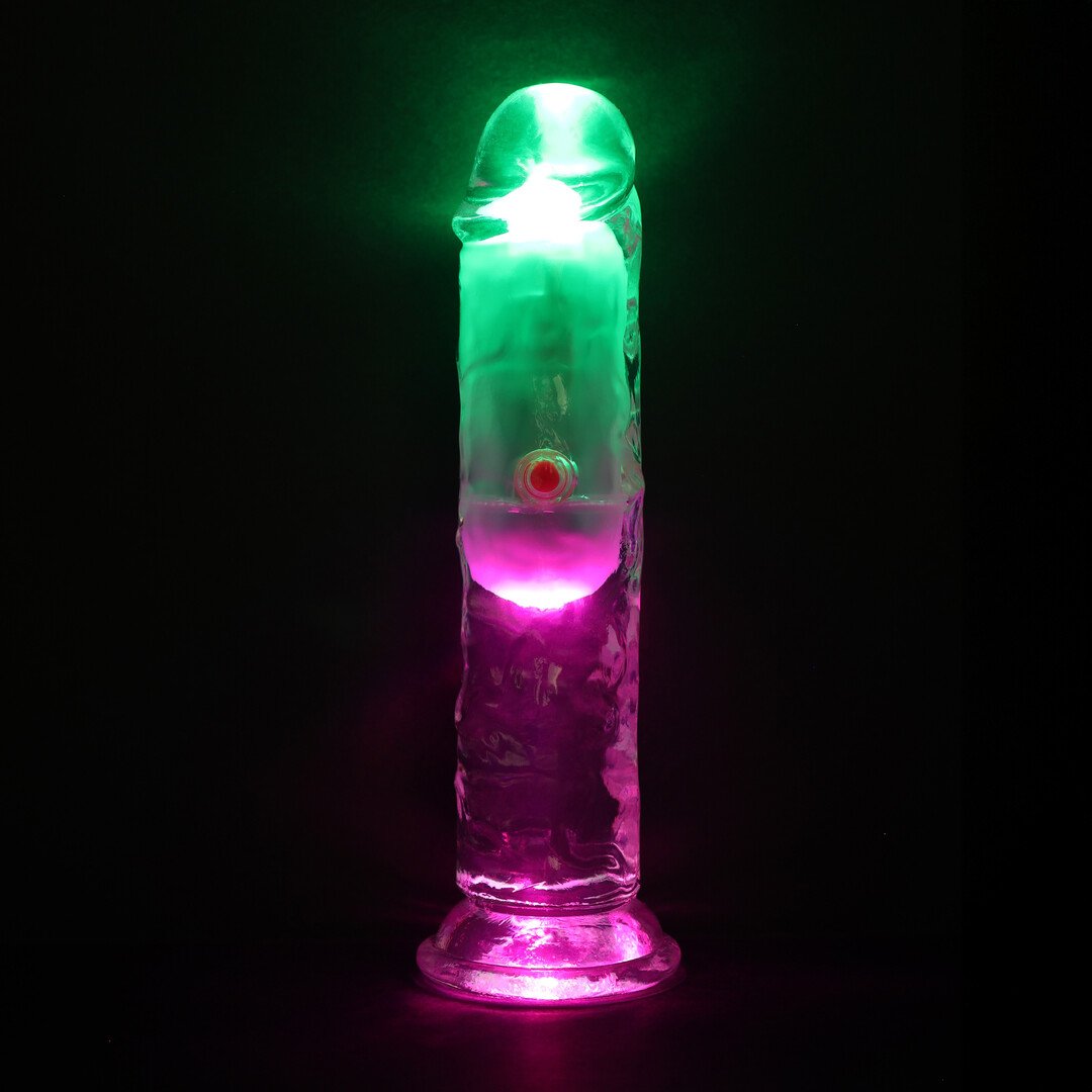 LED Vibrating Straight Cock - 6 / 15 cm - Transparent 6