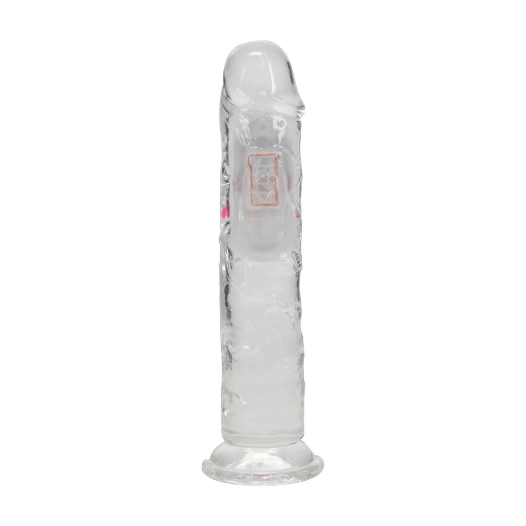 LED Vibrating Straight Cock - 7 / 18 cm - Transparent 3