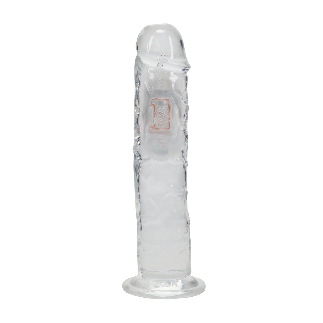 LED Vibrating Straight Cock - 8 / 20 cm - Transparent 3