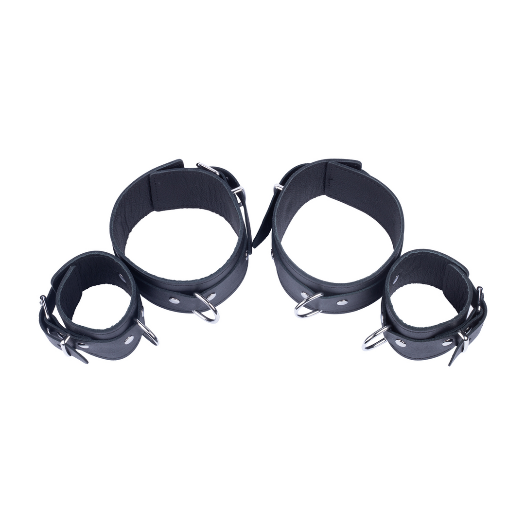 Leather Arm and Forearm Restraints - Black 2