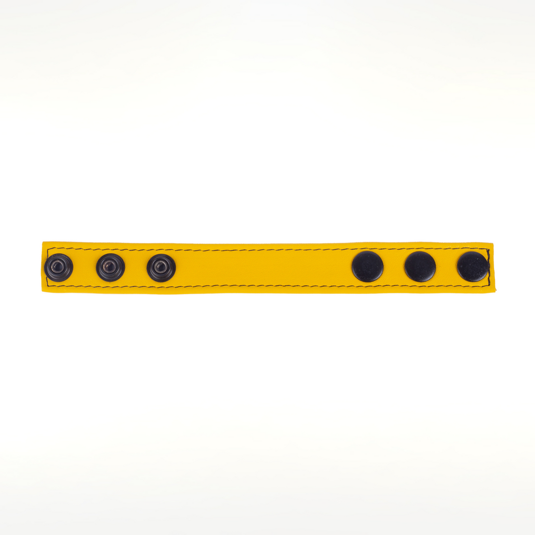 Cocky - Adjustable Leather Cockring - Yellow 3