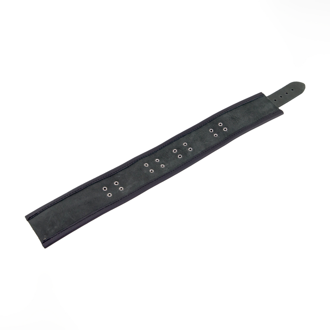 Leather Necklace 3 D Rings - Black 4