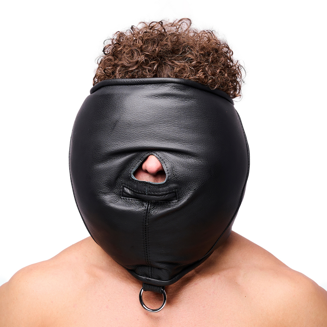 Padded Leather Sensory Hood - Black 1