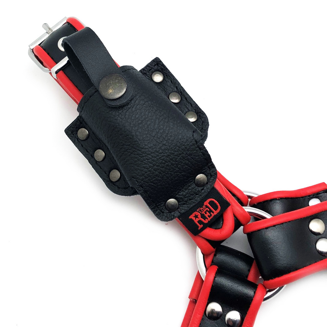 Leather Aroma Bottle Holder for Harness - Black 3
