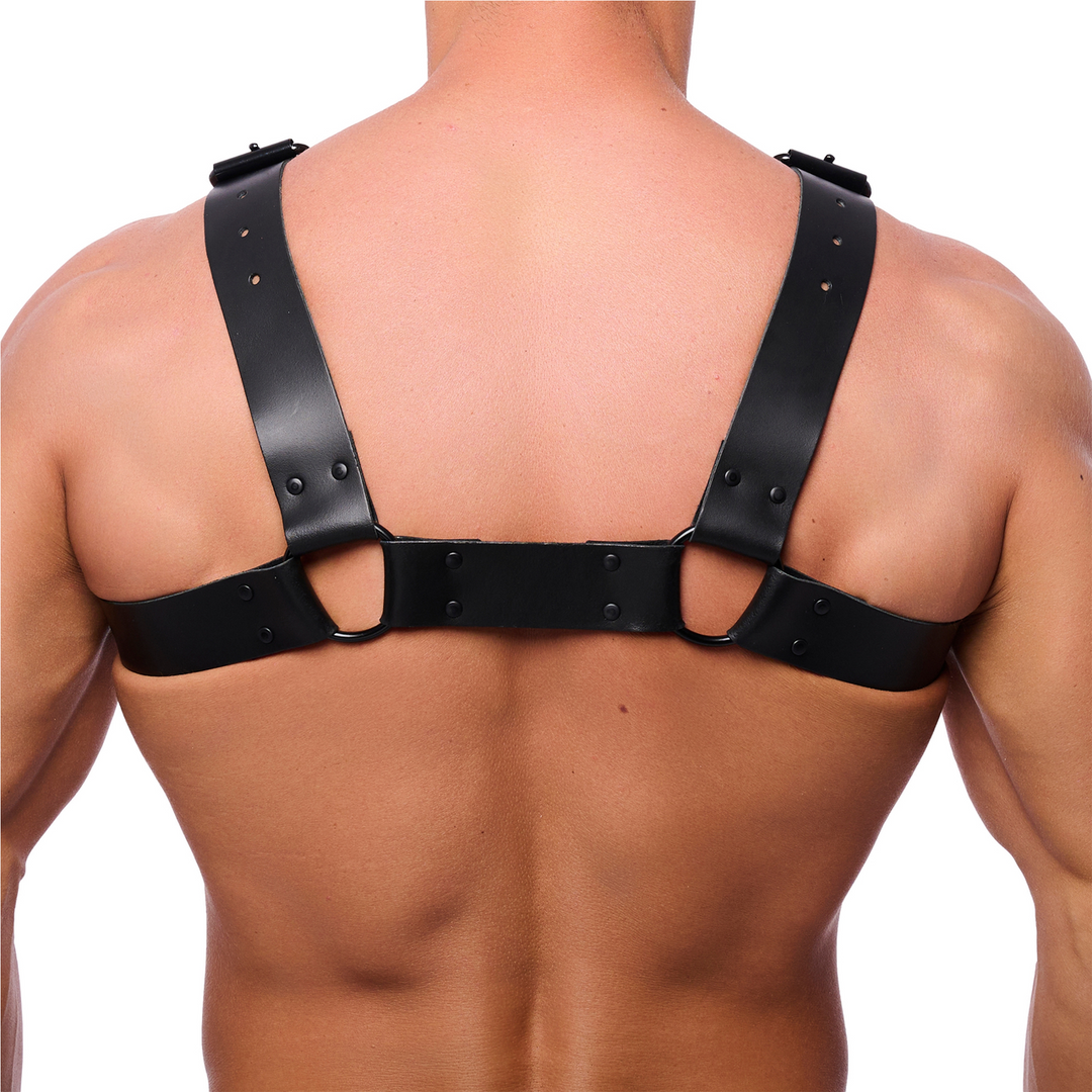 Bulldog Leather Harness - L/XL - Black 2
