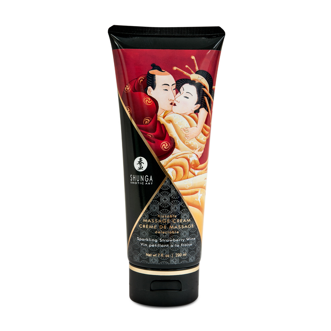 Kissable Massage Cream - Sparkling Strawberry Wine - 7 floz / 200 ml 2