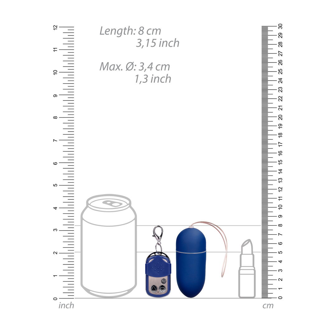 Vibrating Egg with 10 Speeds and Remote Control - L - Blue 6