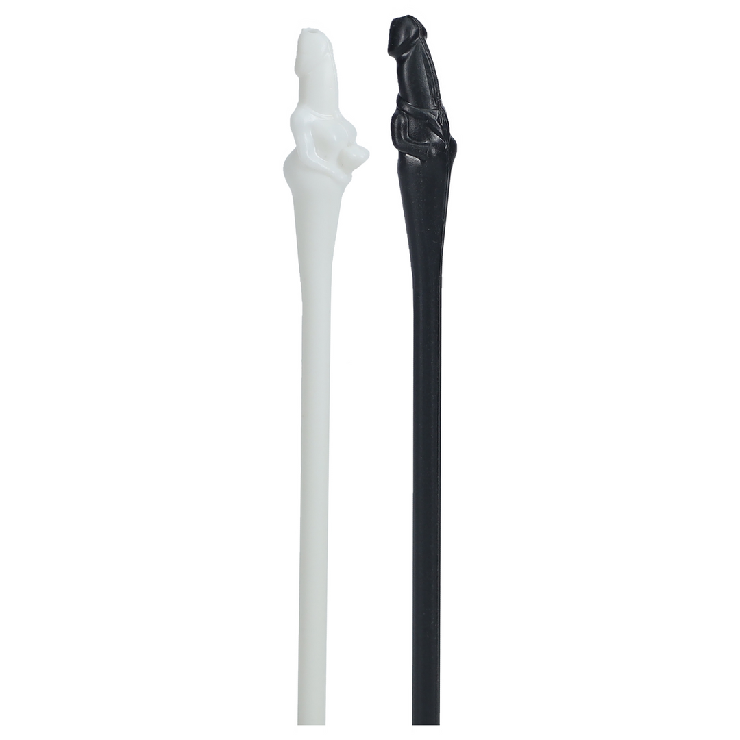Couples Straws - Black and White 4