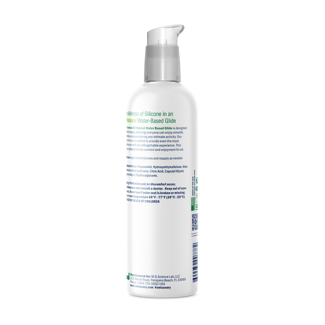 Natural - Premium All Natural Waterbased Lubricant - 8 fl oz / 236 ml 2