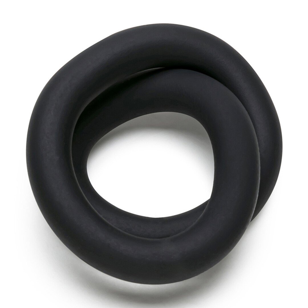 Silicone Hefty Wrap Ring - Cockring - 9 / 22,9 cm - Black 4