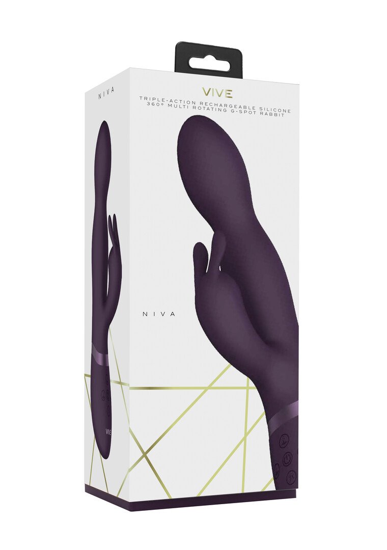 Niva - Rotating Rabbit Vibrator - Purple 2