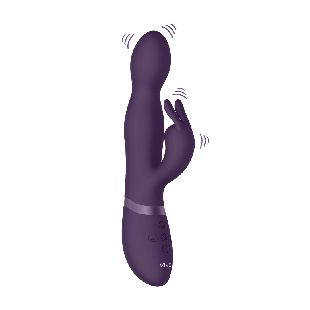 Niva - Rotating Rabbit Vibrator - Purple 4