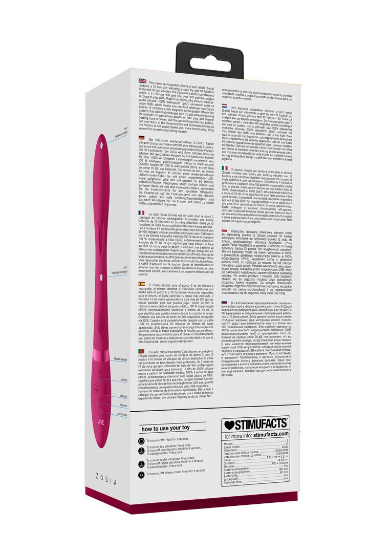 Zosia - Classic G-Spot Rabbit - Pink 3