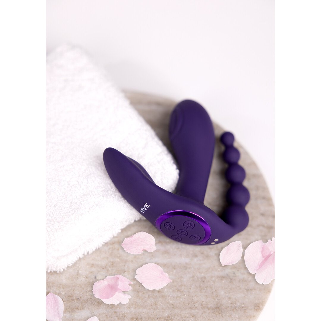 Kata - Pulse Wave Vibrating Double Penetration Vibrator - Purple 6