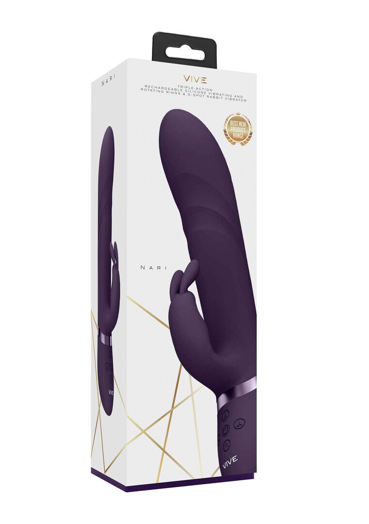 Nari - Vibrating and Rotating Beads, G-Spot Rabbit - Purple 2