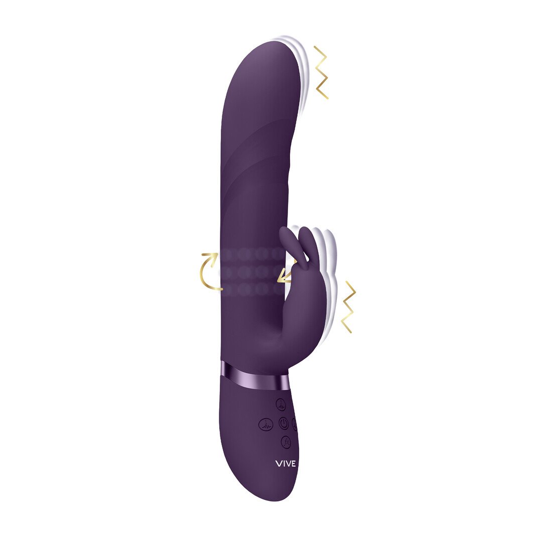 Nari - Vibrating and Rotating Beads, G-Spot Rabbit - Purple 1